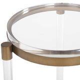 Modern European furniture - Round Clear Accent Table - www.oroa.com