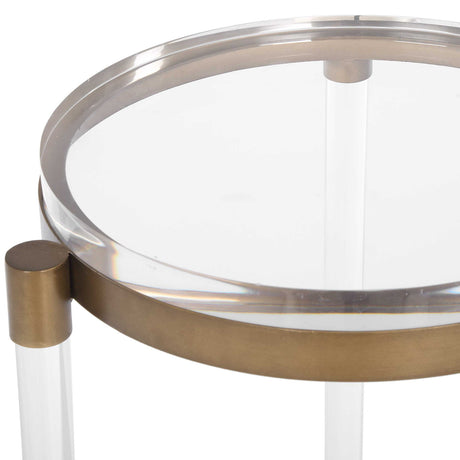 Modern European furniture - Round Clear Accent Table - www.oroa.com