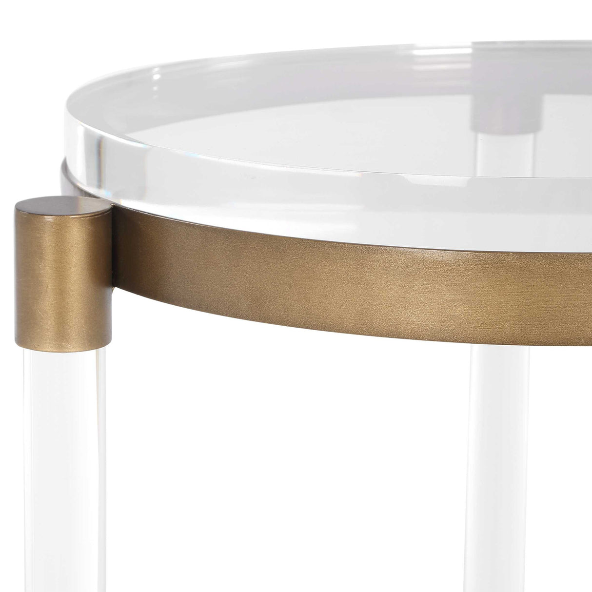 Modern European furniture - Round Clear Accent Table - www.oroa.com