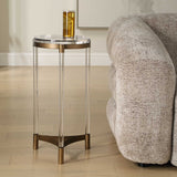 Modern European furniture - Round Clear Accent Table - www.oroa.com