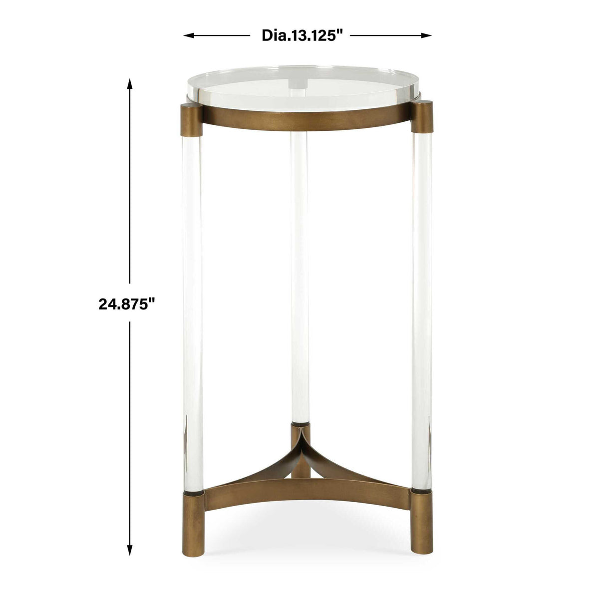Modern European furniture - Round Clear Accent Table - www.oroa.com
