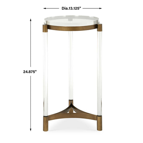 Modern European furniture - Round Clear Accent Table - www.oroa.com