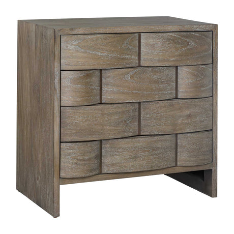 Modern European furniture - Brown Wooden 4-Drawer Chest - www.oroa.com