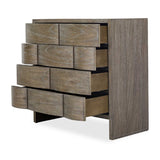 Modern European furniture - Brown Wooden 4-Drawer Chest - www.oroa.com