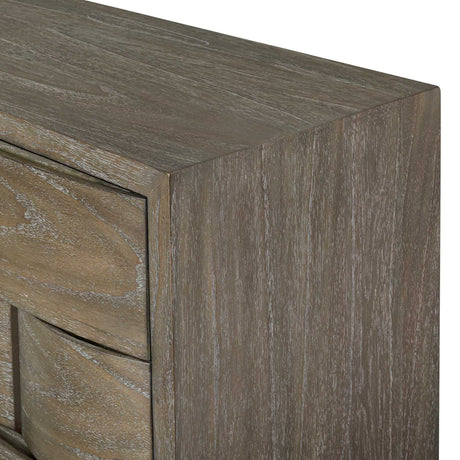 Modern European furniture - Brown Wooden 4-Drawer Chest - www.oroa.com