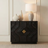 Modern European furniture - Black Oak Chevron 3-Drawer Chest - www.oroa.com