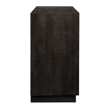 Modern European furniture - Black Oak Chevron 3-Drawer Chest - www.oroa.com