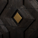 Modern European furniture - Black Oak Chevron 3-Drawer Chest - www.oroa.com
