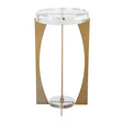 Modern European furniture - Brass Open-Frame Crystal Accent Table - www.oroa.com