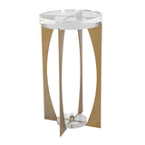 Modern European furniture - Brass Open-Frame Crystal Accent Table - www.oroa.com