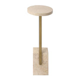 Oval Travertine Accent Table | Uttermost Feranno