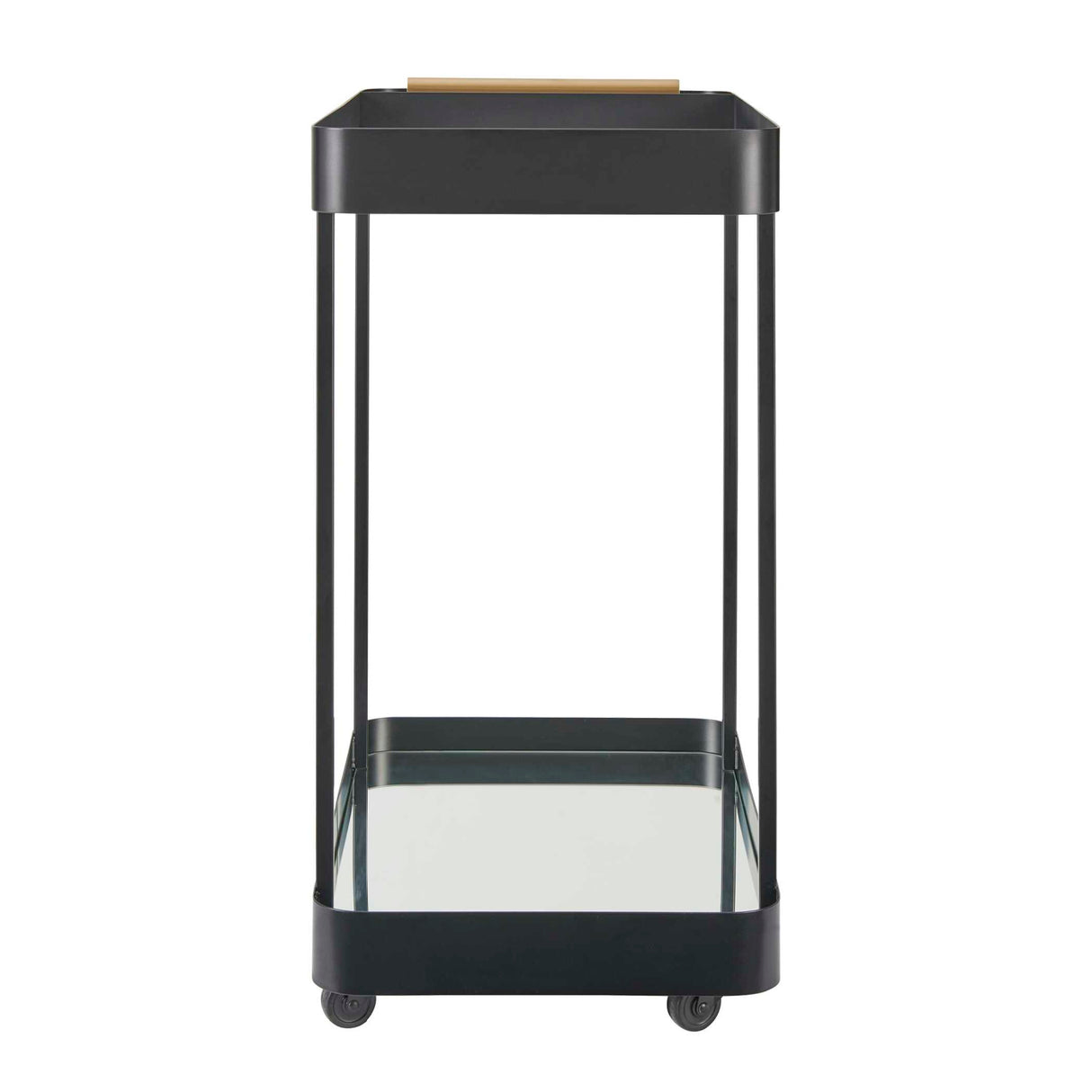 Modern European furniture - Black Iron Framed Bar Cart - www.oroa.com
