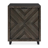 Modern European furniture - Oak Chevron One-Door Cabinet - www.oroa.com