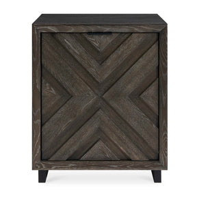Modern European furniture - Oak Chevron One-Door Cabinet - www.oroa.com