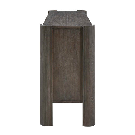 Modern European furniture - Gray Wooden Sliding Door Cabinet - www.oroa.com