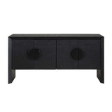 Modern European furniture - Black Grasscloth 4-Door Cabinet - www.oroa.com