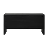 Modern European furniture - Black Grasscloth 4-Door Cabinet - www.oroa.com