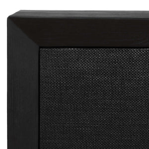   Black Grasscloth 4-Door Cabinet | Oroa.com