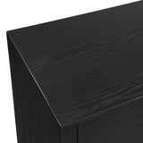 Modern European furniture - Black Grasscloth 4-Door Cabinet - www.oroa.com