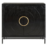 Modern European furniture - Black Fir Wood 2-Door Cabinet - www.oroa.com
