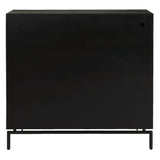 Modern European furniture - Black Fir Wood 2-Door Cabinet - www.oroa.com