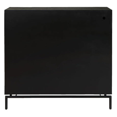 Modern European furniture - Black Fir Wood 2-Door Cabinet - www.oroa.com