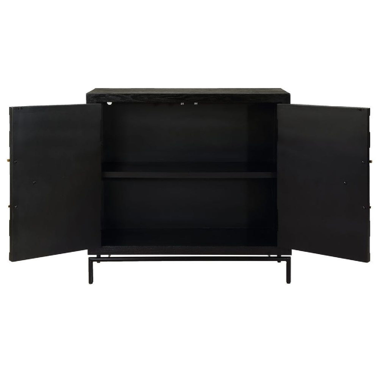   Black Fir Wood 2-Door Cabinet | Oroa.com