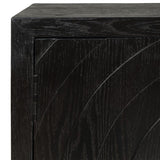 Modern European furniture - Black Fir Wood 2-Door Cabinet - www.oroa.com