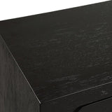 Modern European furniture - Black Fir Wood 2-Door Cabinet - www.oroa.com