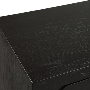   Black Fir Wood 2-Door Cabinet | Oroa.com