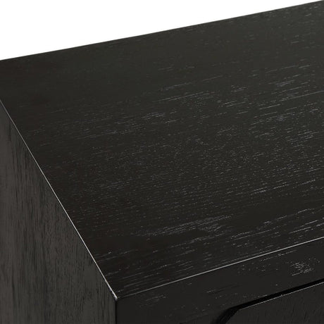 Modern European furniture - Black Fir Wood 2-Door Cabinet - www.oroa.com