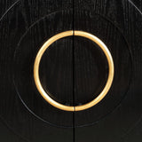 Modern European furniture - Black Fir Wood 2-Door Cabinet - www.oroa.com