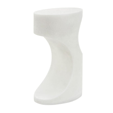 Modern European furniture - White Stone Indoor/Outdoor Accent Table - www.oroa.com