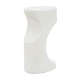 Modern European furniture - White Stone Indoor/Outdoor Accent Table - www.oroa.com