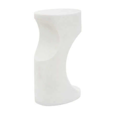 Modern European furniture - White Stone Indoor/Outdoor Accent Table - www.oroa.com