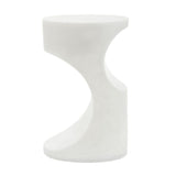 Modern European furniture - White Stone Indoor/Outdoor Accent Table - www.oroa.com