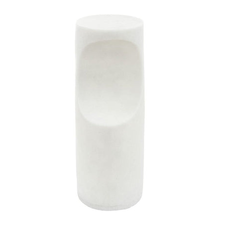 Modern European furniture - White Stone Indoor/Outdoor Accent Table - www.oroa.com