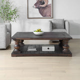 Modern European furniture - Dark Fir Wood Coffee Table - www.oroa.com
