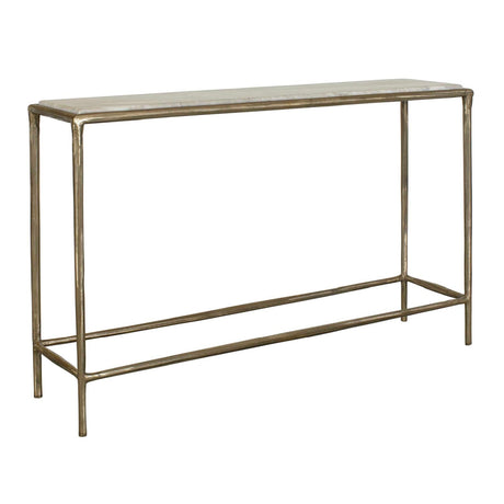 Modern European furniture - Brass Framed Marble Console Table - www.oroa.com
