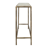 Modern European furniture - Brass Framed Marble Console Table - www.oroa.com
