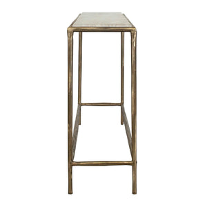   Brass Framed Marble Console Table | Oroa.com