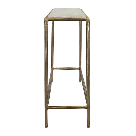 Modern European furniture - Brass Framed Marble Console Table - www.oroa.com