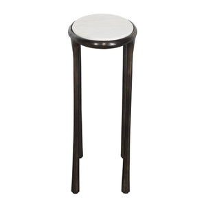   White Marble Oval Accent Table | Oroa.com