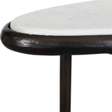 Modern European furniture - White Marble Oval Accent Table - www.oroa.com