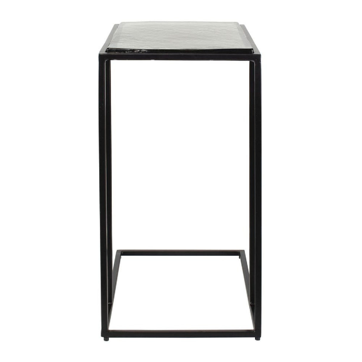   Cast Glass C-Shaped End Table | Oroa.com