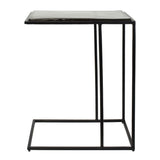 Modern European furniture - Cast Glass C-Shaped End Table - www.oroa.com