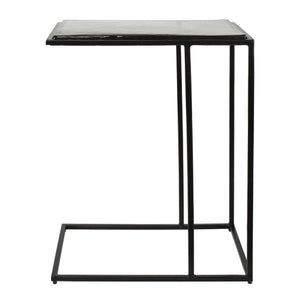   Cast Glass C-Shaped End Table | Oroa.com