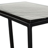 Modern European furniture - Cast Glass C-Shaped End Table - www.oroa.com