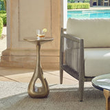Modern European furniture - Antique Brass Indoor/Outdoor Accent Table - www.oroa.com