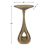 Modern European furniture - Antique Brass Indoor/Outdoor Accent Table - www.oroa.com